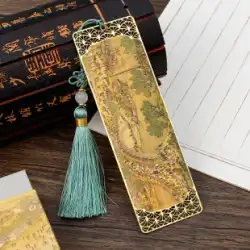 Yunxuan Qingming Shanghe 写真 絶妙な中空金属ブックマーク ギフトボックス 絶妙なタッセル 中国風文学と芸術 古典的な記念品ギフト 紫禁城の文化的および創造的な製品 教師と教師の日のギフト