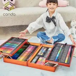 Kangda 水彩ペンセット 子供 小学生 36色画セット ギフトボックス 初心者 手描き カラーペン 安全 洗える 24色画筆 幼稚園 画材 誕生日プレゼント