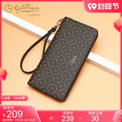Goldlion 財布女性の 2022 新スタイルのクラッチバッグ印刷ロングジッパー多機能小銭入れの女性の財布ハンドバッグ