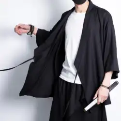 ヴィンテージローブ韓服メンズ中国風メンズシャツ和風羽織りジャケット山本スタイル剣道着物