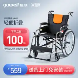 フィッシュリープ 車椅子 折りたたみ式 軽量 高齢者専用 多機能 ライト 麻痺 身障者 歩行台車 H062