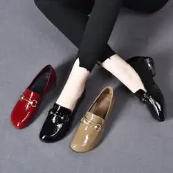 2022 春と秋の新しい女性の靴ソフトレザーフラットシューズ女性の厚いヒールローヒールレザーローファーソフトボトムビーニーシューズ