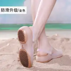 穴の靴の女性の夏のスタイルの滑り止めの上着厚底 2022 新しいスリッパゼリー Baotou ビーチシューズナースサンダル