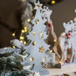 十ハン クリスマスツリー トナカイ 飾り オーナメント 照明 卓上 グランド ヨーロピアンスタイル アメリカンスタイル 北欧 休日の雰囲気