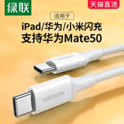 Green-linked ダブル typec データケーブル pd 高速充電 ipad air5 ダブルヘッド ctoc カーチャージャー Apple mini6 Huawei pro millet ノートブック タブレット typc ポート 2 オス - オス