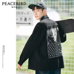 Peacebirdメンズ新作カシューフラワーステッチデニムジャケットコートゆったりファッションカジュアルジャケットトレンド