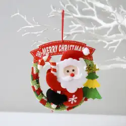 クリスマスの飾り クリスマスツリー 飾り 丸 おじいさん 雪だるま クリスマスリース 壁掛け 扉 吊り下げ リース飾り