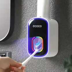 ecoco 自動歯磨き粉スクイーザー セット 吸引 壁掛け 歯ブラシ ラック フリー パンチ 歯磨き粉 スクイズ アーティファクト