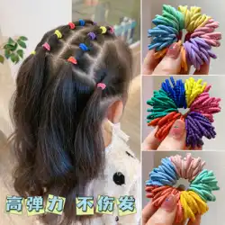 子供の輪ゴムベビーヘッドロープヘアロープ赤髪リング新しい虹色の女の子のヘアアクセサリーかわいい女の子の頭飾り