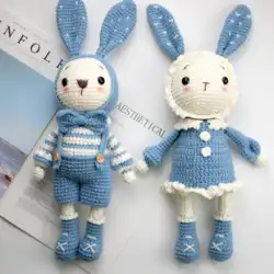 Feifei 姉妹の手作りかぎ針編み人形 diy 材料バッグ手作りギフトウール人形カップルウサギ