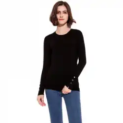 秋の新長袖ニットセーターステッチファッション女性のトップベーシックラペルセーター底入れシャツスリムフィット