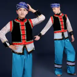 2022 新高山衣装 Yangko 衣装男性のスクエアダンスフォークダンス衣装ミャオ族の衣装