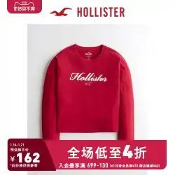 Hollister2022春の新作ファッション長袖プリントロゴ柄Tシャツレディース313326-1