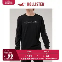 Hollister2021冬新作ファッショントリム定番ロゴ柄Tシャツ メンズ 312818-1