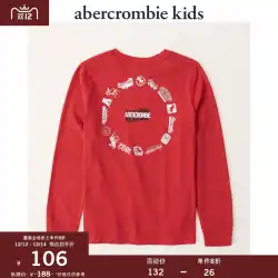 abercrombie キッズ ボーイズ ロングスリーブ プリント ロゴ Tシャツ 310594-1 AF