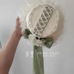 Qili 自家製マルチカラー大きな蝶の花麦わら帽子太陽の帽子ロリータ手作り頭飾りヘアアクセサリー帽子