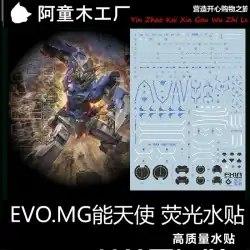 スポット EVO MG 1 100 エクシア カンエンジェル バトルダメージ 00日男モデル 蛍光水ステッカー