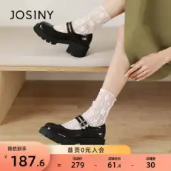 Zhuosini フランス厚底小さな革靴メリージェーンの女性の靴 2022 秋の新レトロ日本 JK 単一の靴の女性