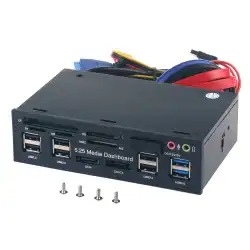 CD-ROM USB3.0 パネル 20pin to usb3.0 フロント + カードリーダー + ESATA + 3.0HUB ハブ