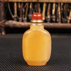 スナッフ ボトル 瑪瑙 ナチュラル かわいい色 Qinan 沈香ポット 古翡翠 ハンドル ピース 中国風 手工芸品