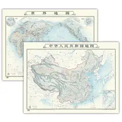 （インク版）中国＋世界地図（カラー印刷管セット）