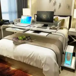 シンプルなダブル格納式ベッド可動式リフティング ノートブック デスクトップ コンピューター デスク 家庭用怠惰なベッド横の小さなテーブル