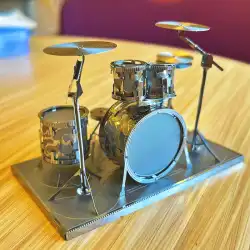戦うのが大好き オールメタル ステンレス DIY 組み立てモデル 3D ミニ ハンドメイド 立体パズル 楽器 ドラム
