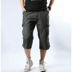 夏物 オーバーオール 薄手 ゆったり 大きいサイズ ショーツ メンズ マルチポケット ミッドパンツ アウトドア カジュアル 迷彩 カプリパンツ メンズ
