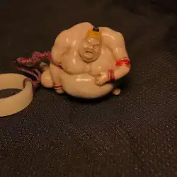 角根ペイ手彫り日本相撲カップル アクセサリー ホリデー ギフト オリジナルの本物の人気ハンドル ピース
