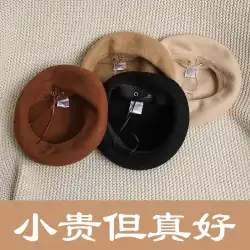 日本の秋と冬の韓国語バージョンのオールマッチ ウール ベレー帽女性のレトロなウール ペインター キャップ英国文学ベレー帽