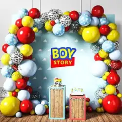 おもちゃのテーマバルーン ガーランドバルーンセット 紙吹雪バルーン アーチパーティー 子供の誕生日パーティーバルーン