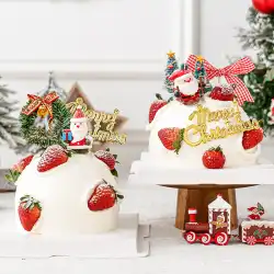 ネットレッドクリスマスベーキングケーキデコレーションプラグイン立体そり老人デコレーションクリスマスイブホリデーパーティードレスアップ