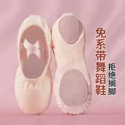 ダンスシューズ 子供 女の子 ソフトボトム 女の子 練習用 肌色 パウダー レースなし スペシャル 中国舞踊 猫爪 バレエ 新品