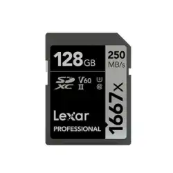 Lexar Lexar SDカード 128G 1667X 250M/S 高速マイクロ一眼レフカメラ用メモリーカード UHS-II 4K V60 SDXCカード 128G カメラ用メモリーカード SDメモリーカード 128G
