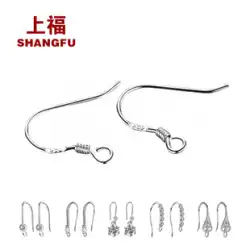Shangfu S925 シルバーイヤーフック diy 手作りジュエリー耳フックイヤリングイヤリングフックアクセサリーシンプルな 1 ペア送料無料