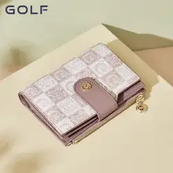 ゴルフ 2023 新レディースプリント財布スムースジッパーメタルバックル合理的な容量ファッショントレンディな財布