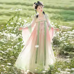 Huashenji 漢服女性花句胸漢要素秋韓服オリジナル漢要素エレガントな妖精のドレス