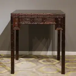 20世紀 マホガニー 竹製チェステーブル アンティーク アンティークコレクション 本物の古品 中国美術 古家具