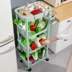キッチンラック床から天井までの多層果物と野菜ラック用品野菜バスケット収納バスケットおもちゃ収納ラックホームDaquan