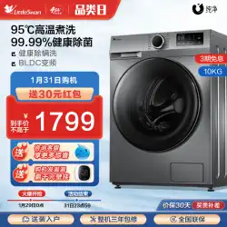 【除菌】リトルスワン 洗濯機 10kg家庭用 大容量ドラム式 全自動溶出一体型 TG096Y