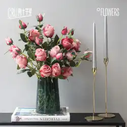サザンクロス ライト 高級感 高級感 シミュレーションフラワー バラ リビングルーム 花飾り ドライフラワー 花束 テーブル 造花 飾り