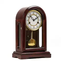 純銅ムーブメント機械式置時計リビングルーム昔ながらの無垢材ドット振り子時計巻きチェーン時計じかけのレトロ置時計