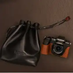 富士フジハンドメイドレザーケースカメラバッグシープスキンバッグポータブルカメラバッグマイクロシングル保護ケースカメラケース