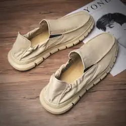 夏の薄いセクションのセーリング シューズ メンズ デイリー カジュアル シューズ メンズ シューズ韓国スタイル キャンバス Doudou 靴スリッポン怠惰な靴
