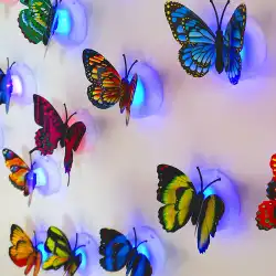 立体的な蝶の壁のステッカー発光装飾発光ベッドサイド ランプ クリスマス シーン レイアウト クリエイティブ ルーム シンプルな自己粘着