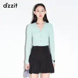 dzzit Xiaodi スークン新しい v ネック ニット カーディガン ジャケット女性のセーター薄いセクション トップ女性のタイトなイン潮