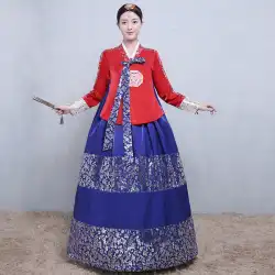 ハイエンド韓国服刺繍花韓服女性の毎日の韓国宮廷ウェディングドレスウェディングドレスショーダンス服
