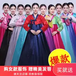 新しい改良された韓国の伝統的な女性の宮殿の結婚式の毎日のパフォーマンスハンボク韓国の民族衣装ダンスステージ衣装