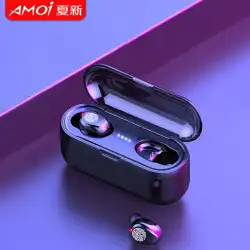 Amoi 真のワイヤレス Bluetooth ヘッドセット 2022 新しいノイズ キャンセリング、高品質のバイノーラル ミニ インイヤー スポーツ ランニング音質、Apple Huawei oppo に適した超良好なハイエンド超ロング バッテリー寿命