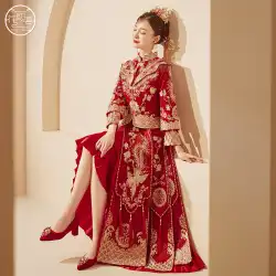 Xiuhe 服花嫁 2023 新しいウェディングドレス結婚式チャイナドレス小さなトースト服ショー着物 2022 女性